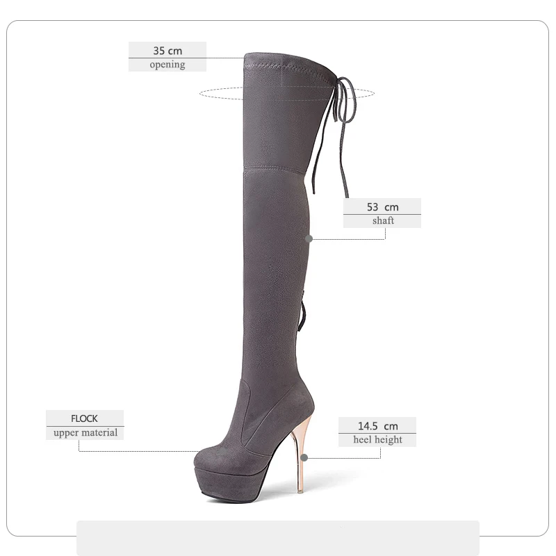 Lady Breve lungo Large Heels tratto peluche Size dello piattaforma Mandria arancione Sopra Stivali blu ultima 2018 Wetkiss Shortplush della stiletto rosso grigio nero peluche donna chiaro grigio cammello Zip peluche cachi scuro kaki 7Tq8wd