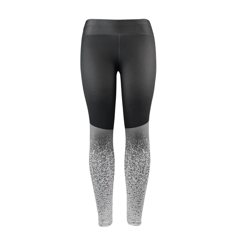 Модные энергетические женские леггинсы для фитнеса, штаны с высокой эластичной талией, спортивные штаны, Звездные Леггинсы с принтом, пуш-ап, эластичная одежда - Цвет: Gray Yoga Pants