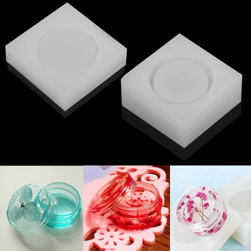 

Useful Round Silicone Storage Box DIY Clay Mold Resin Mould Crystal Epoxy Jewelry Mould Casting Craft Handmade