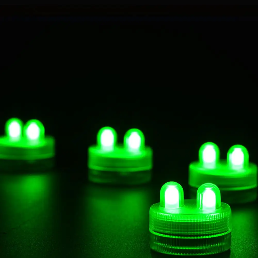 50pcs/Lot Battery Operated Super Bright 2LED Submersible LED,Waterproof