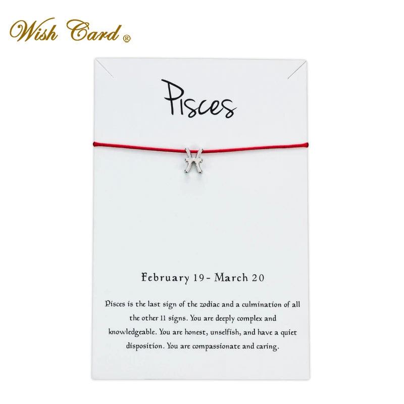 

Wish Card Pisces Star Character Lucky Bracelet for Women Adjustable Red String Rope Bracelets Charm Jewelry Women Men Gift CN128