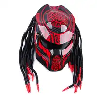 Iron Warrior Man Helmet Carbon Fiber Motorcycle Helmet Full Face Cool Personality Predator Helmet DOT Safety Certification