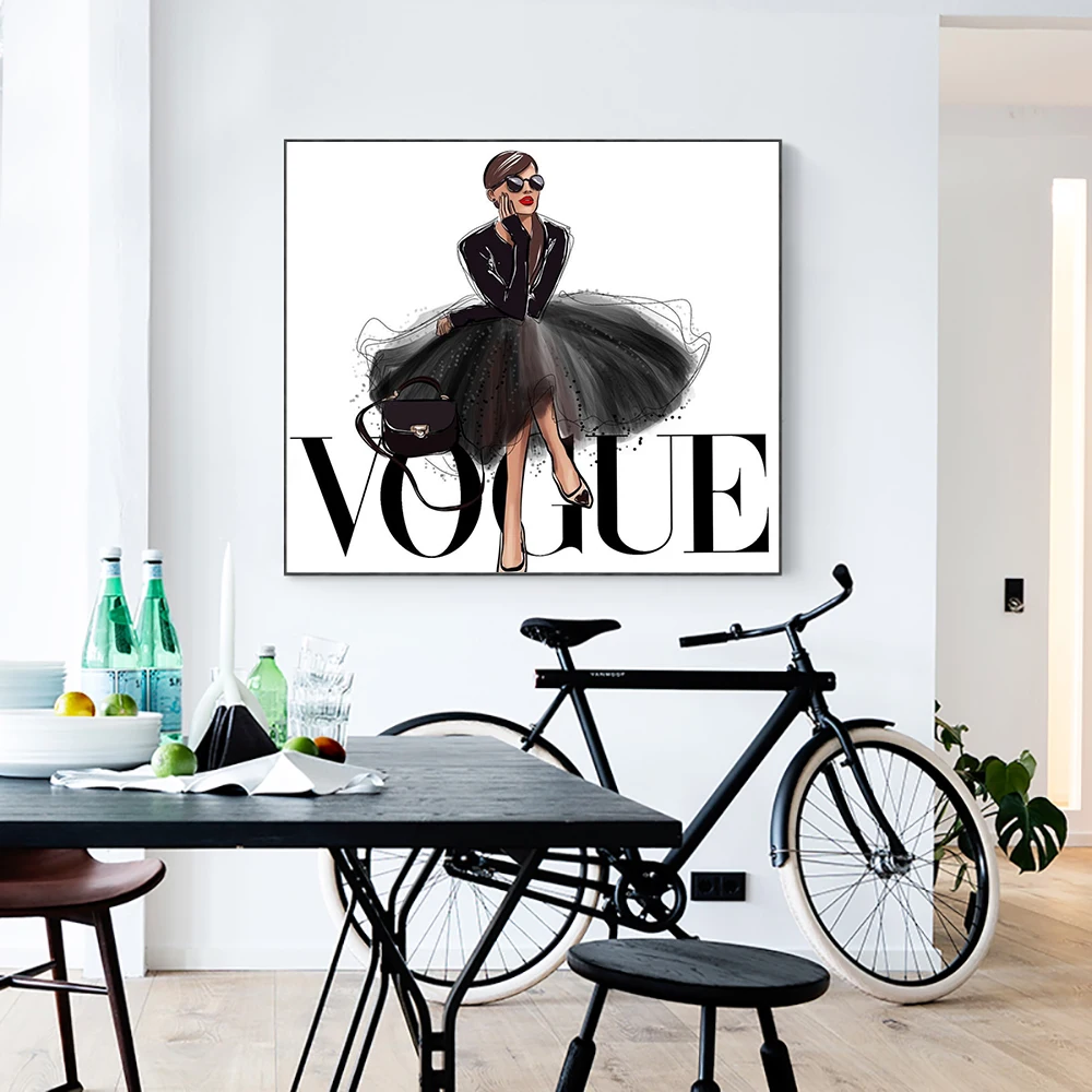Quadro украшения модные постеры и принты Vogue настенный поп арт Картина на холсте