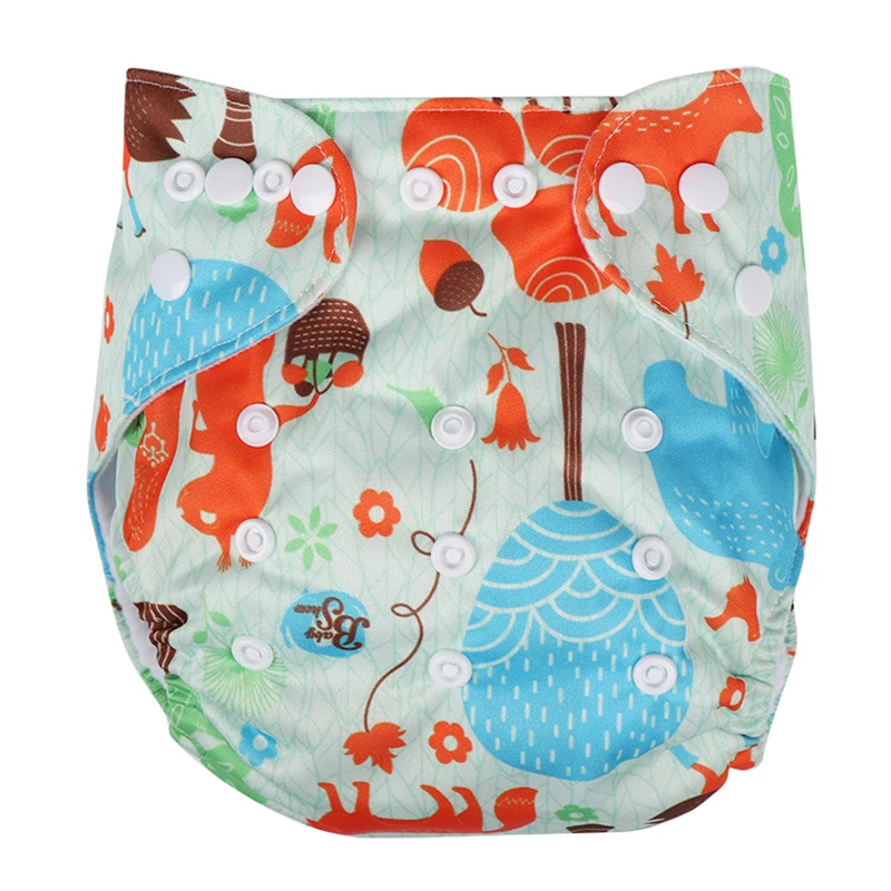 

2018 Washable Cloth Baby Soft Diaper Cover Leakproof Adjustable Reusable Breathable PUL Double Gussets Cloth Nappy Fit 6-11kgs