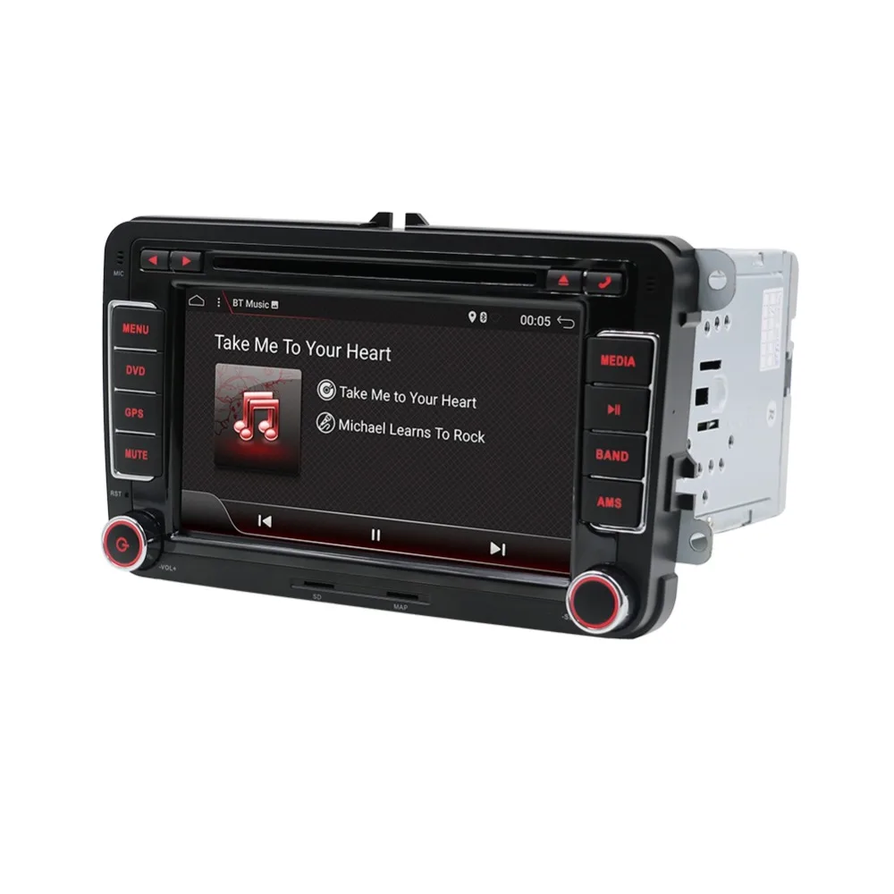 Clearance octa core Android 9.0 Car DVD GPS Navigation 1024*600 Quad Core for Volkswagen Skoda POLO GOLF 5 6 PASSAT TIGUAN TOURAN Caddy 2