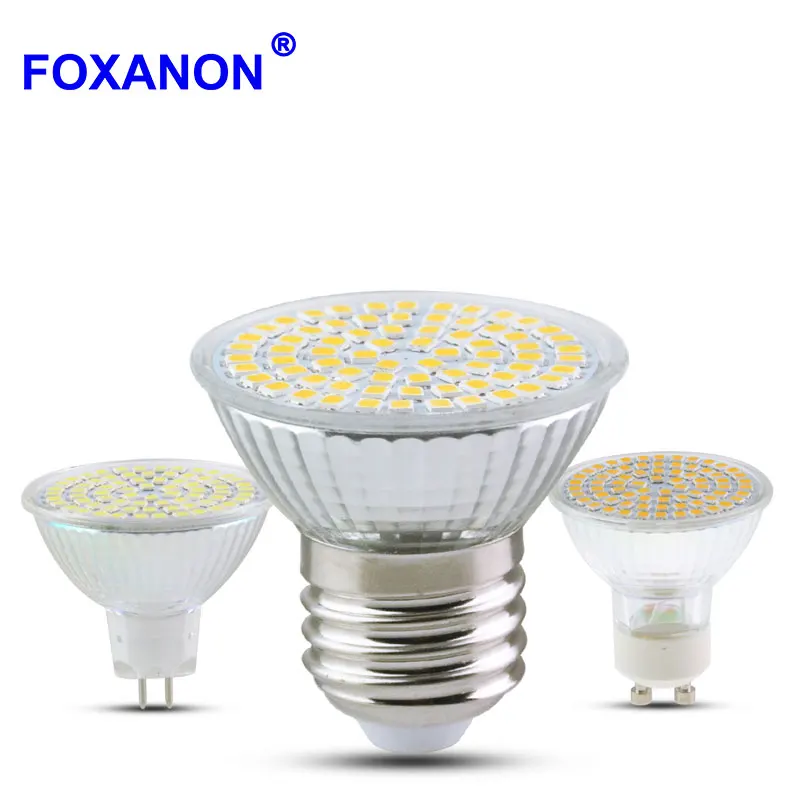 

Foxanon Led Spotlight Bulb Light 72 leds E27 GU10 MR16 2835SMD 220V 8W Ceiling Chandelier Lamp Lighting Halogen Substitution