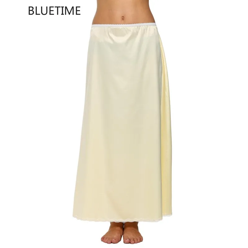 

Satin And Lace Trim Half Slip Women Underskirt Plus Size Intimates Ladies Underdress Casual Sexy Female Clothing White XXL Y
