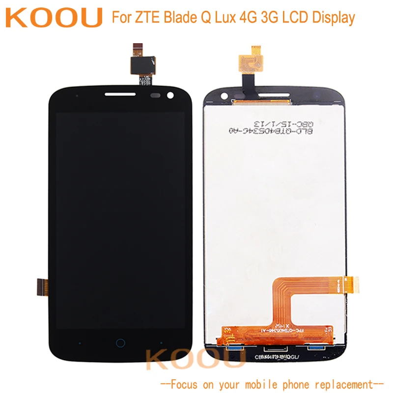 

LCD Display For ZTE Blade Q Lux 4G 3G Touch Screen Digitizer Assembly Replacement For ZTE Blade Q Lux 4G 3G Touch Panel LCDS