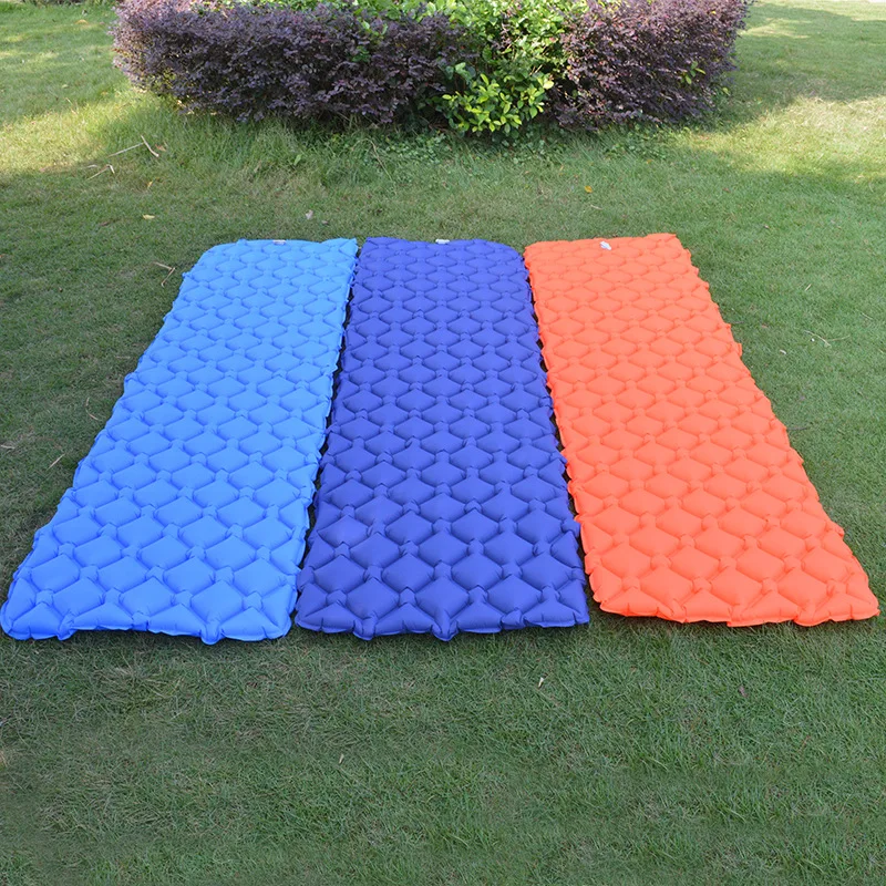 

Lightweight Inflatable Camping Mat Nylon TPU Sleeping Pad Moisture-proof Air Mattress Portable 4 Color can be choose