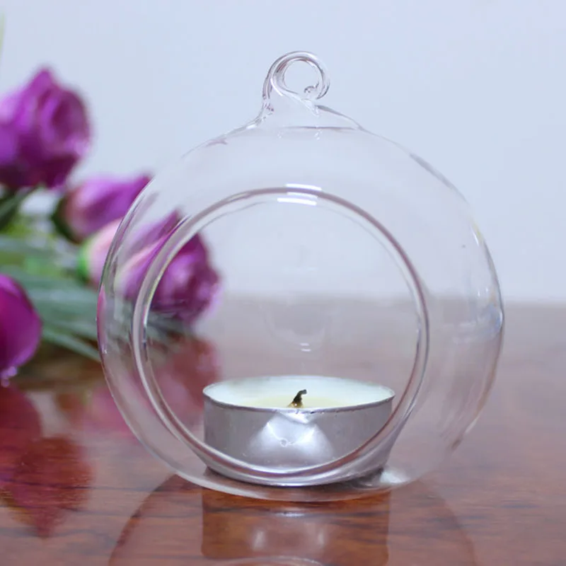 DIY подсвечник стеклянный шар чувствительные огни Мини Дом подвесной