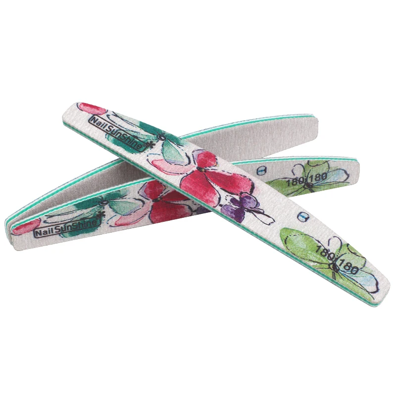 Lixa de Unha de Papel Tampão de Unha Lixa de Unha de 100 Peças de 180 Nova Flor Espesso Estampado Verde Lavável - 180 Suprimentos 5 lixa de unha de papel espesso, tampão