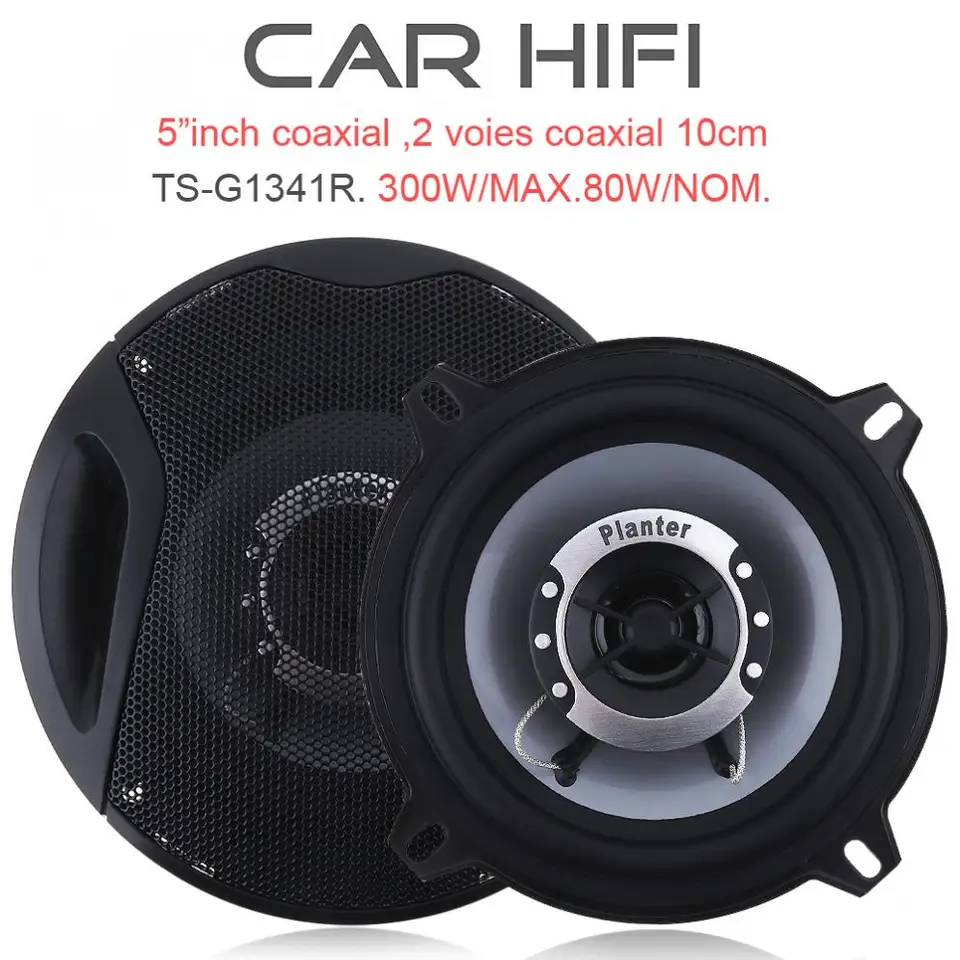 Altoparlante Coassiale Auto 5 Pollici – 300W, 4 Ohm, 93dB – Riproduzione 60Hz-20KHz – Sistema Audio Universale
