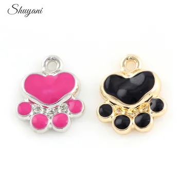 

20PCS Enamel Cute Feet Women Bracelets & Bangles Pendant Diy Handmade Alloy Findings