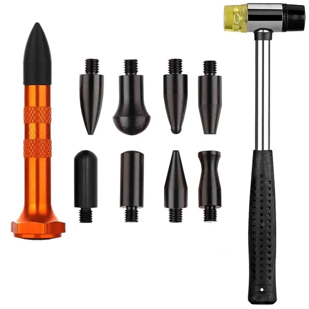 Auto Repair Dent Removal PDR Tools Rubber Hammer with Aluminum Tap Down
