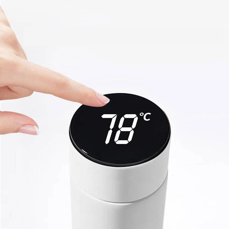 

Dropshipping 304 Stainless Steel Intelligent Thermal Insulation Vacuum Flask Thermos Coffee Cup Temperature Display Custom-made