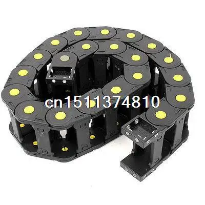 

CNC Machine Black Plastic 25mmx57mm R11.5cm Cable Drag Chain 3.3Ft Long