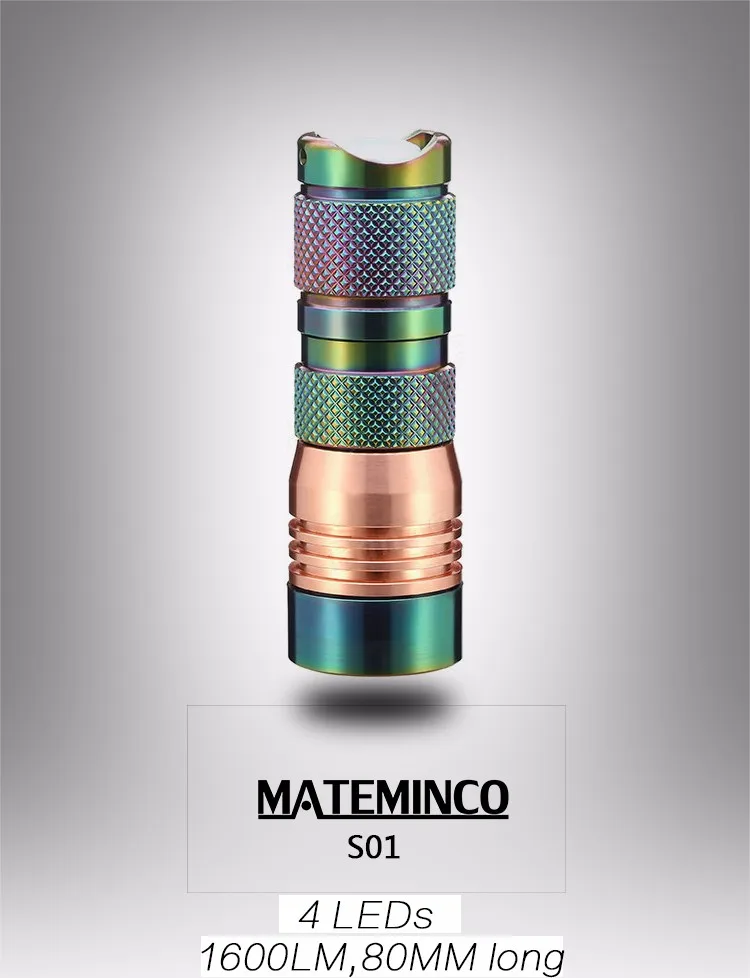 Светильник-вспышка из нержавеющей стали Mateminco S01 4* CREE XPG3/Nichia 219B Макс. 1600 люменов, водонепроницаемый уличный фонарь, поисковый светильник