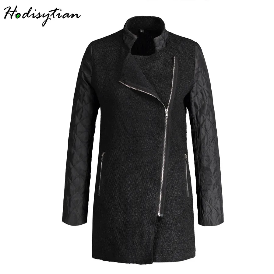 Goede Hodisytian 2018 Herfst Jas Voor Vrouwen Casual Patchwork Coat Bomber Jacket Side Rits Bovenkleding Jas Casaco Vrouwelijke Jaqueta