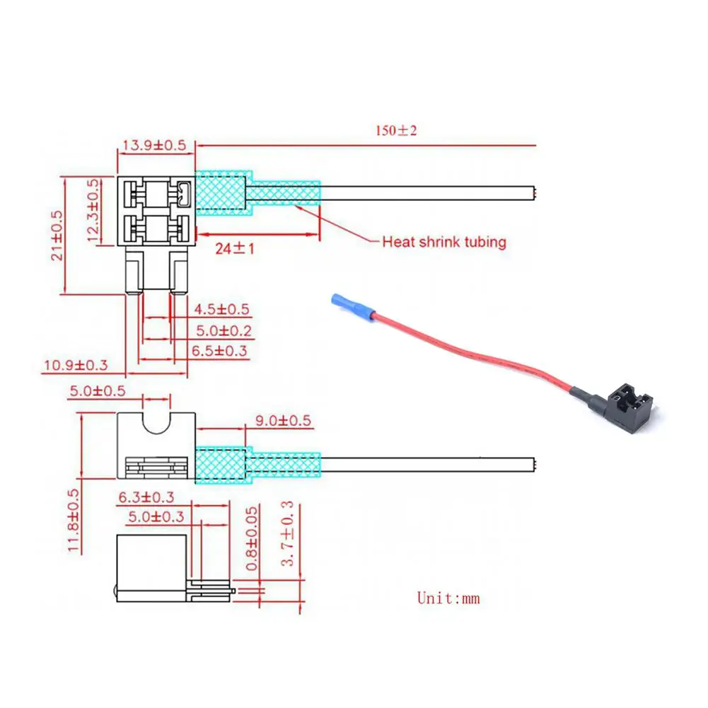 Dragonpad Mini 12V автомобильный адаптер предохранителя с переходником держатель gps