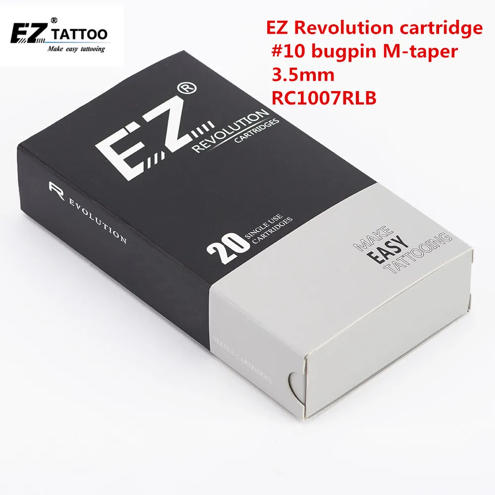 

RC1007RLB EZ Revolution Cartridge Tattoo Needles Round Liner #10 Bugpin 0.3mm Medium-taper 3.5mm for system machine 20 pcs /box