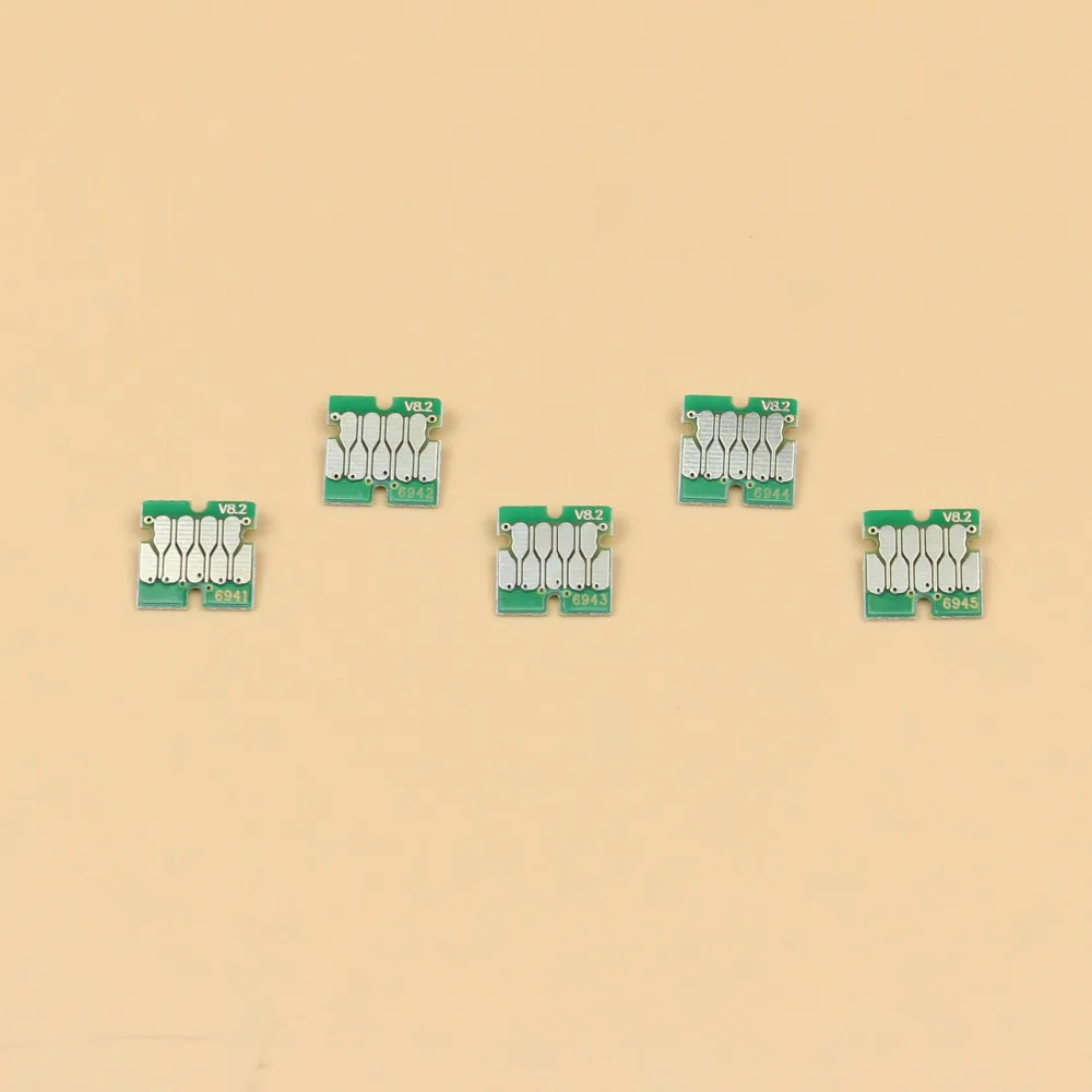 2 комплекта T6941-T6945 чипы для чернильного картриджа чипов Epson SureColor T3200 T5200 T7200 700 мл |