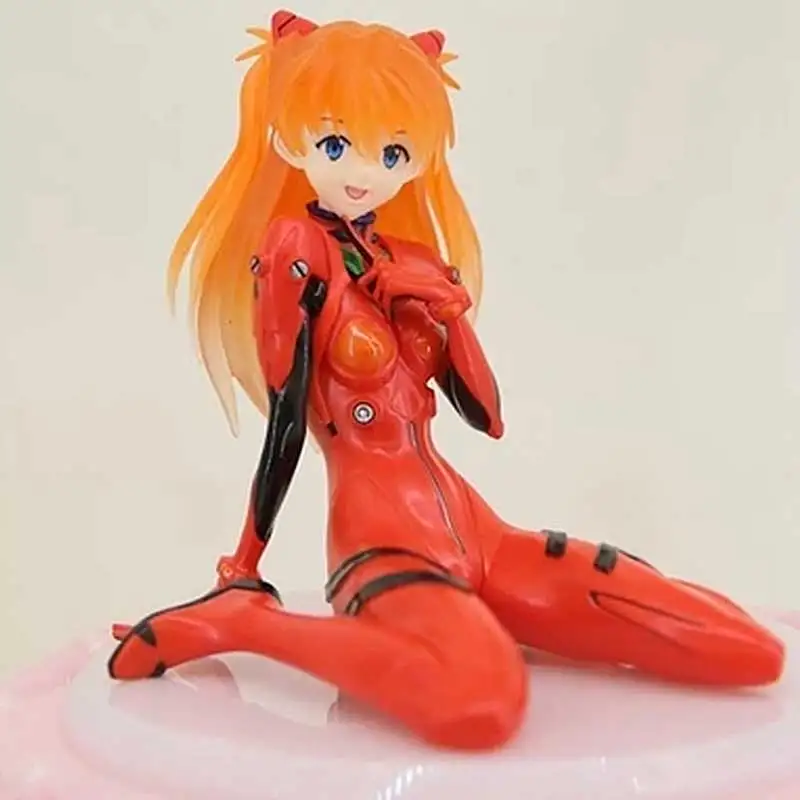

EVA Neon Genesis Evangelion Asuka Langley Soryu Plugsuit Sitting PVC Action Figure Collectible Model Toy 15cm Brinquedos Gift