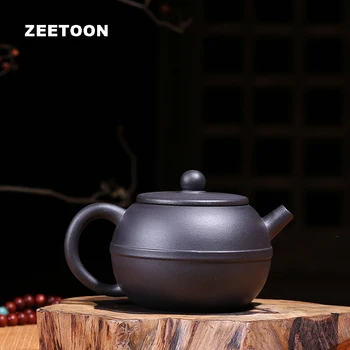 

250cc Authentic Yixing Purple Clay Teapot Handmade China Health Care Kung Fu Tea Set Tea Pot Black Mud Ya Yuan Pot Drinkware New