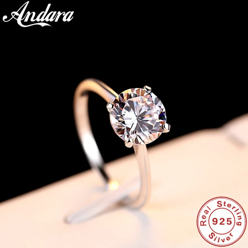 

Elegant 925 Silver Ring CZ Ladies Fashion Ring Fashion Wedding Everlasting Jewelry