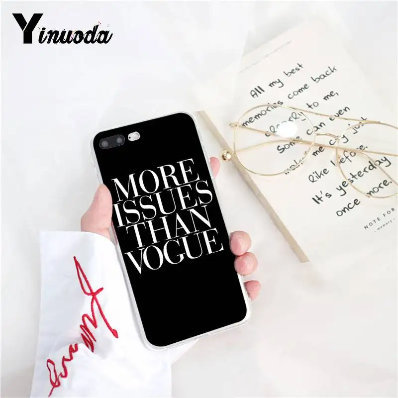 Yinuoda абсолютно больше проблем, чем Vogue DIY рисунок чехол для телефона для iPhone 8 7 6 6S Plus X XS MAX 5 5S SE XR 11 11pro 11promax - Цвет: A7