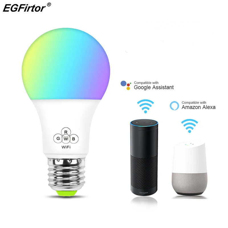 

Wifi Smart Bulb Remote Control LED Light 4.5W RGB Magic Light Bulbs Lights Compatible with Alexa Google Smart Home Automation