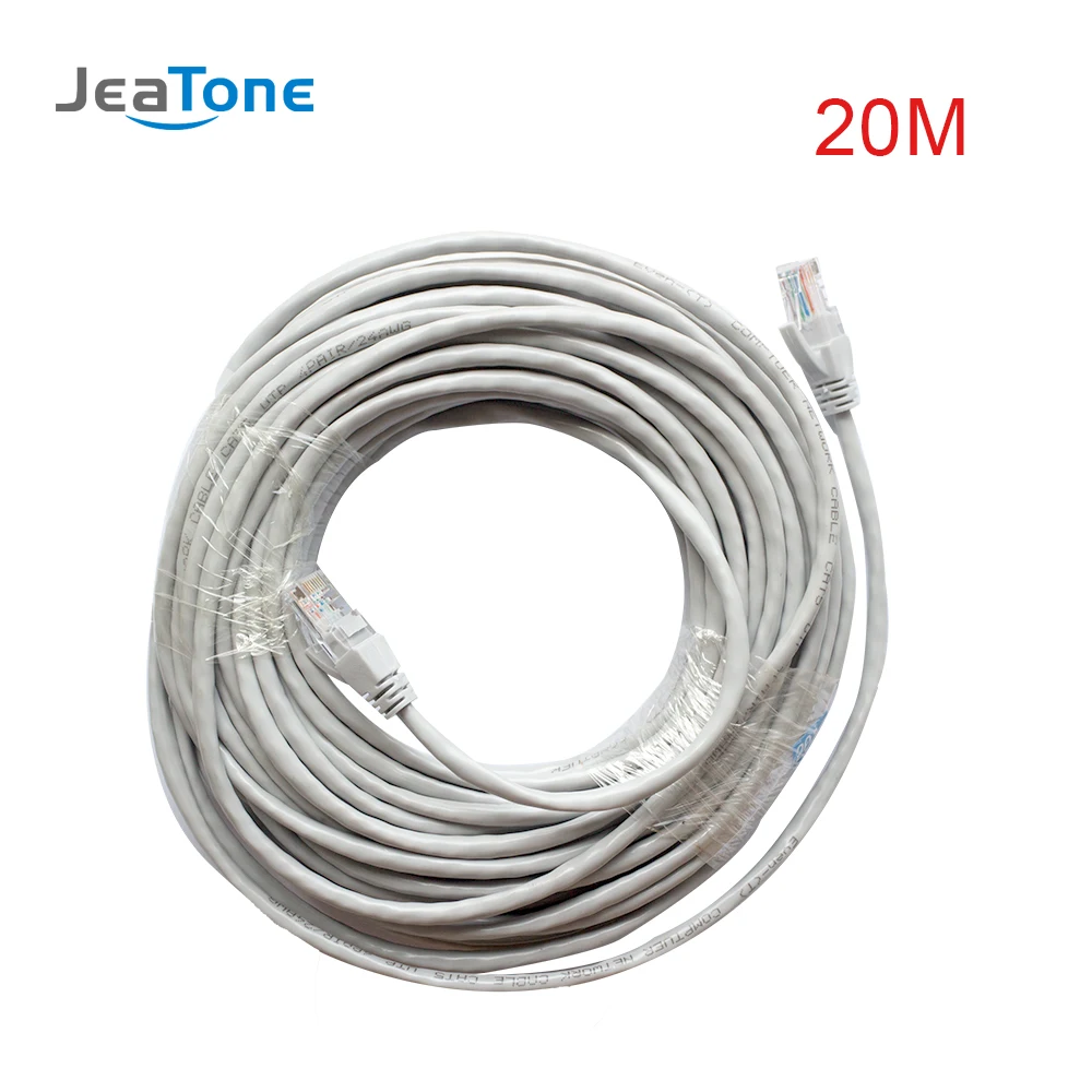 JeaTone CAT5 кабель 20 метров IP видеодомофон провод бесплатная доставка|Наборы для