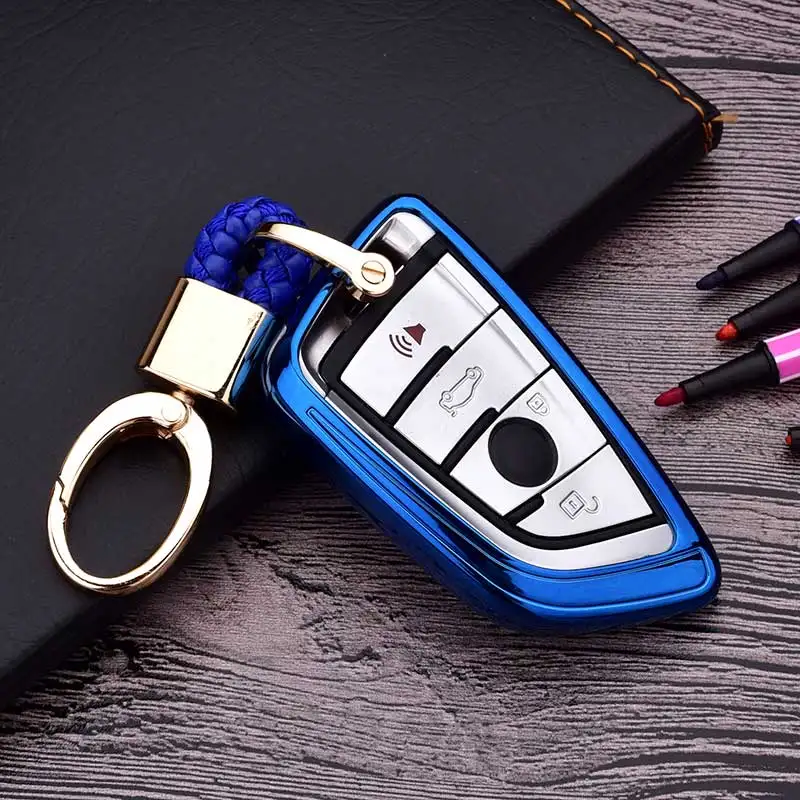 

TPU Car Key Case Key Cover Key Shell Protector for BMW X5 F15 X6 F16 G30 7 Series G11 X1 F48 F39 Accessories Car Styling