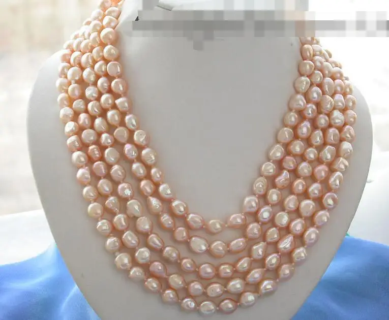 

FREE SHIPPING>>>@@ > 3490 baroque pink freshwater pearl necklace