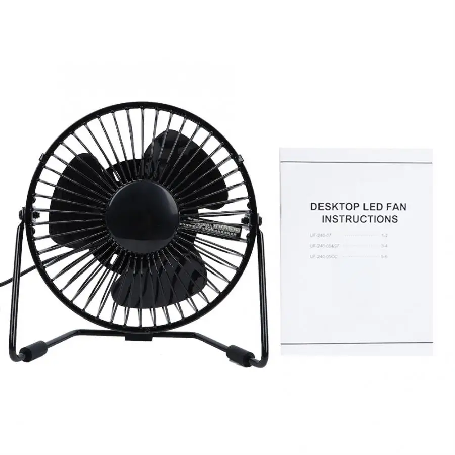 

Folding USB Desk Fan Led Calendar Time Clock and Temperature Display Mini Table Fans Hand Fan