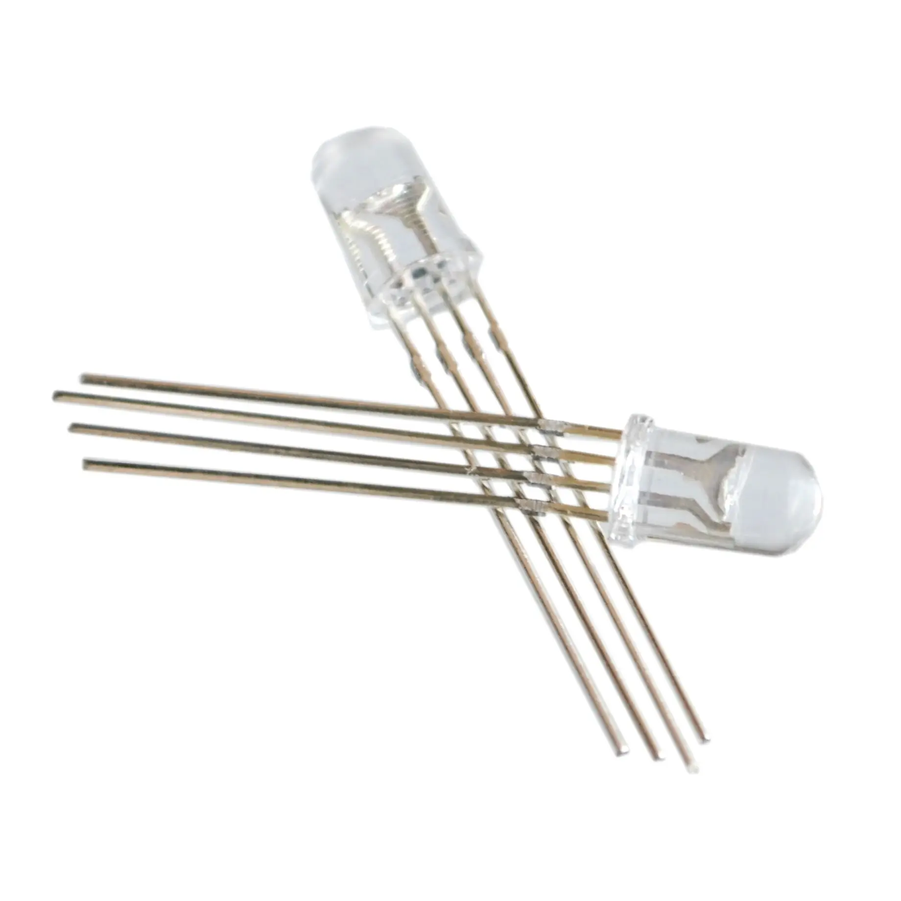 

100pcs 5mm RGB LED Common Cathode Tri-Color Emitting Diodes f5 RGB Diffused