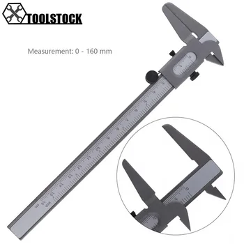 

Vernier Calipers 160mm Mini Carbon Steel Vernier Caliper Ruler with 0.1mm / 0.063in Accuracy and Sliding Wheel for Measuring