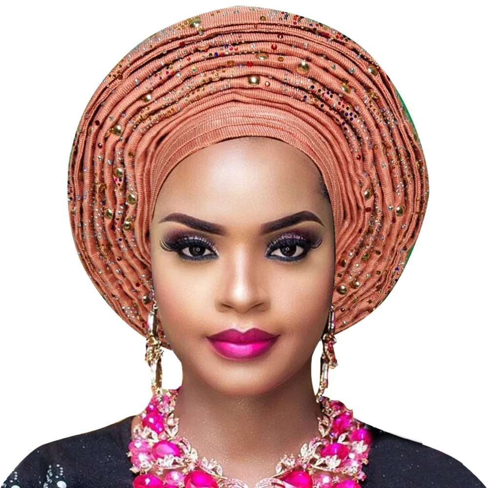 aso oke для aso ebi Африканский головной убор с бисером