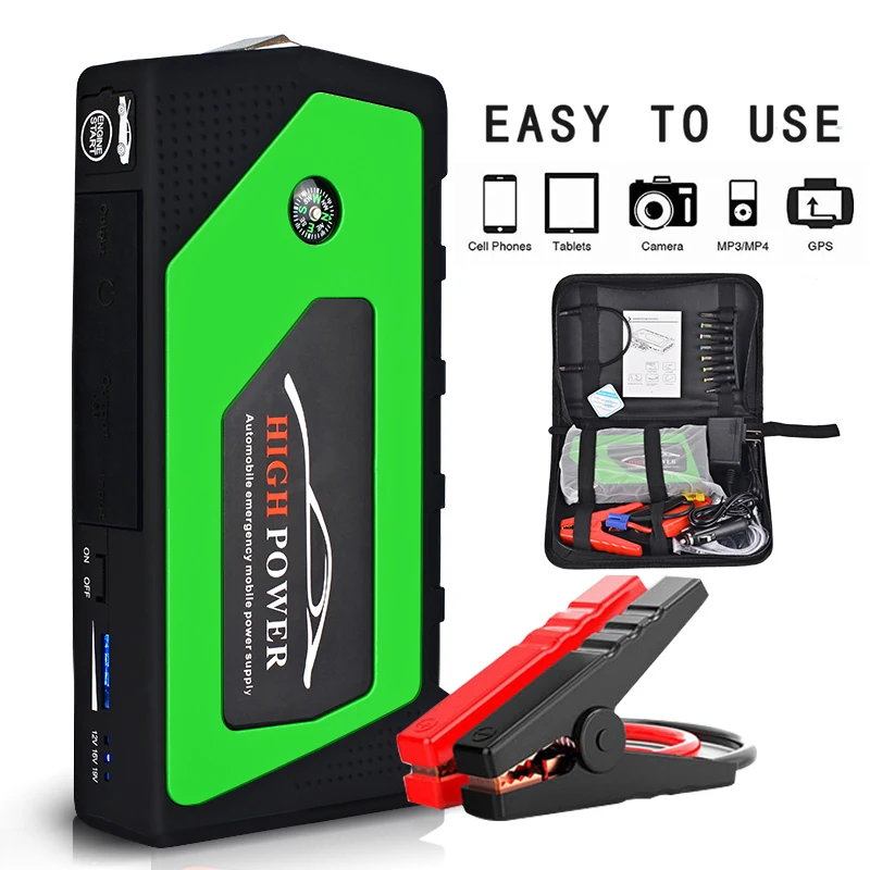 2018MultiFunctionEmergencyCarJumpStarter600A12VPortablePower