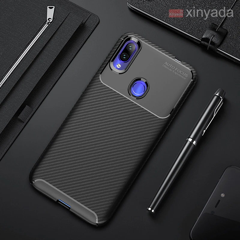 Best Soft Cover Case For Xiaomi Redmi 7 Redmi Note 7 Pro Note 7S 6 5 Case luxury Silicone Tpu Carbon Fiber Armor Shell Bumper coque