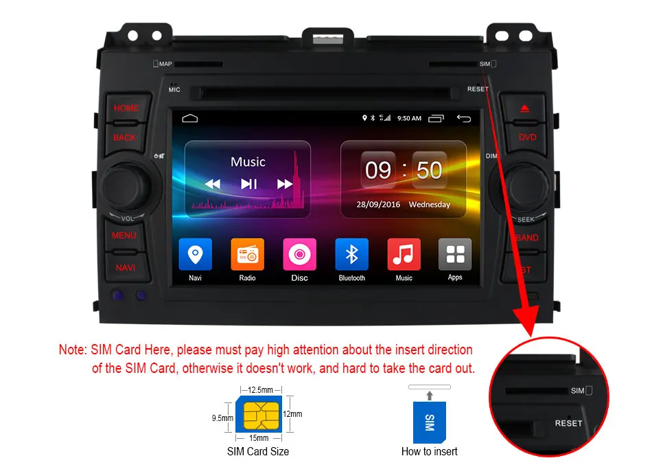 Sale Ownice C500 4G SIM LTE Car DVD for Toyota Prado Land Cruiser 120 2002 - 2009 Android 6.0 Octa 8 Core 2G RAM 32G ROM Radio GPS BT 2