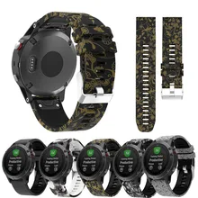 Ремешок для часов Ремешок для Garmin Fenix 5 gps печать замена силиконовый быстрая установка мягкий ремешок для часов Прямая поставка 0912