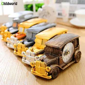 

6Colors Classic Car Alarm Clock Decoration Birthday Gift Digital Pointer Plastic Alarm Clock Home Decoration Accessories