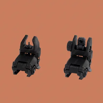 

Hunting AR 15 M16 Front Rear Sight Set Rapid Transition Polymer Flip up Sights with Picatinny Rail for 1913 Handguards