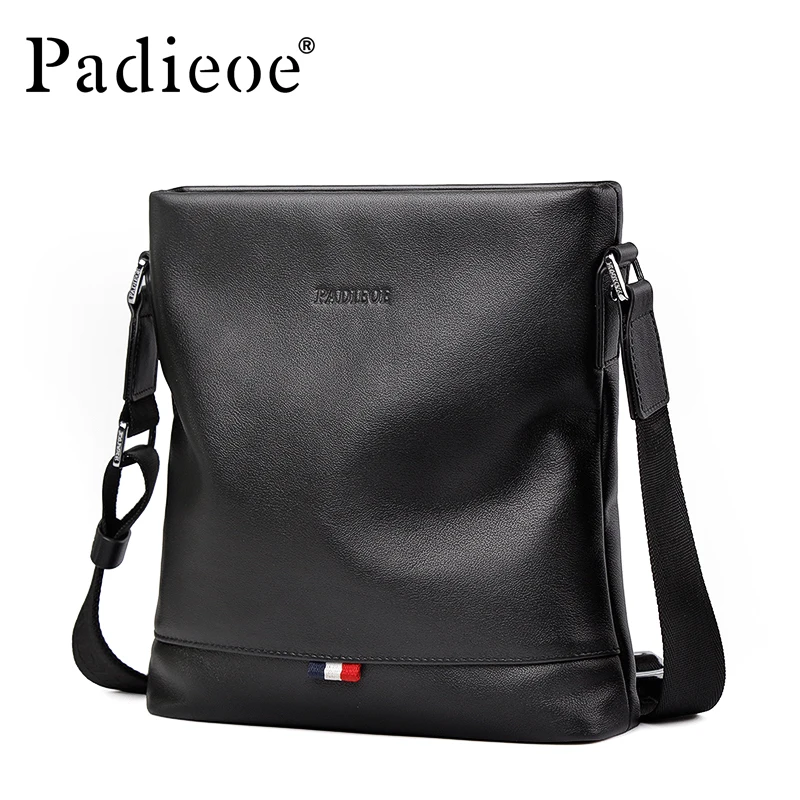 Padieoe модная брендовая мужская сумка натуральная кожа Бизнес Мужчины плеча