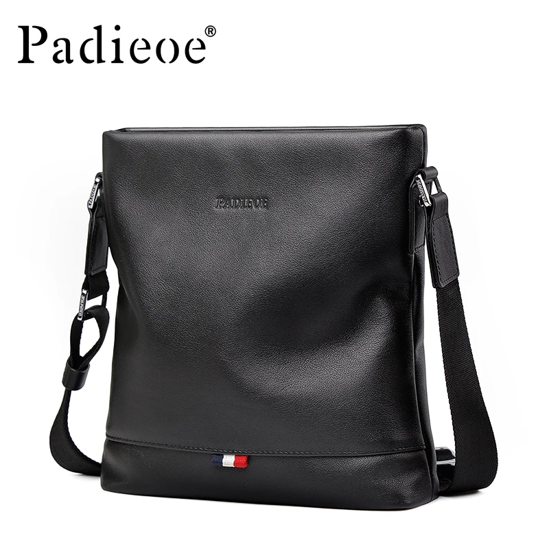 

Padieoe fashion brand men bag genuine leather business men shoulder messenger