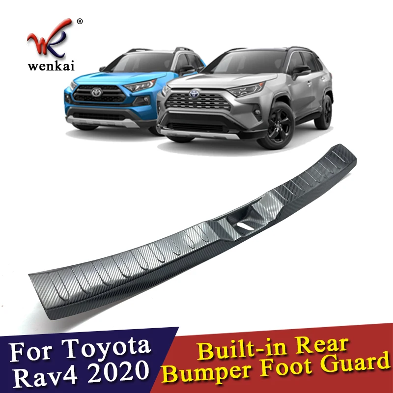 Аксессуары для Toyota Rav4 2019 2020 внутренняя накладка на бампер из нержавеющей стали