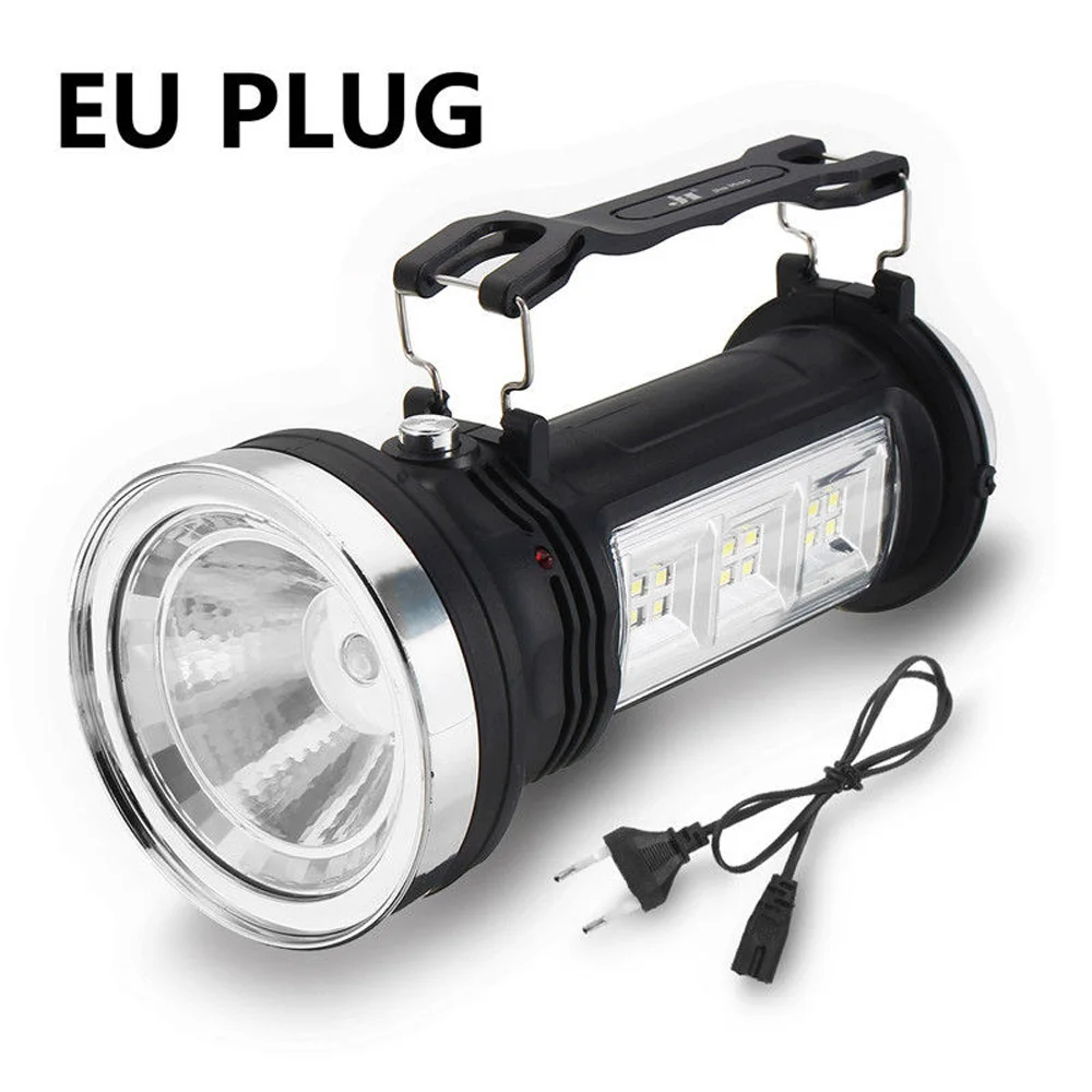 

1x Solar Power Rechargeable LED Flashlight Outdoor Camping Tent Light Lantern Lamp Black