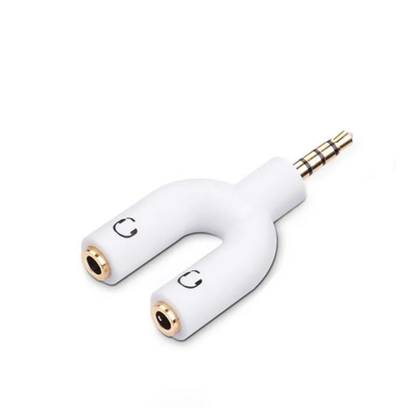 10pcs Jack 3 5mm Audio Adapter Headphone Plug Splitter 1 Divided Into 2 Couples Sharing Headset Audio Cable Connector