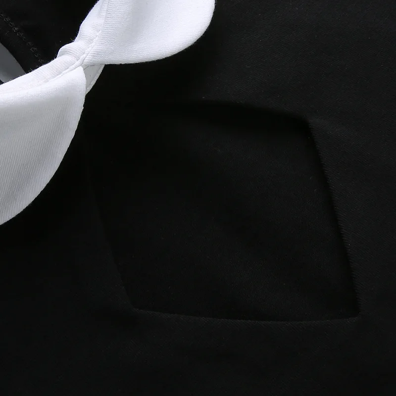 Черная рубашка в готическом стиле для девочек; белые хлопковые футболки с короткими рукавами в стиле Лолиты; Топ в стиле Харадзюку