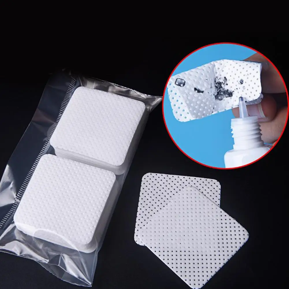 

NEW 100Pcs Professional Grafting Eyelash Glue Pads Adhesive Remover Cleaning Sheets Makeup Tools